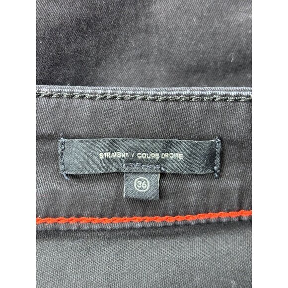 Dockers Mens Black Straight-Fit Pants W36 L29 Cotton Blend - Picture 4 of 15